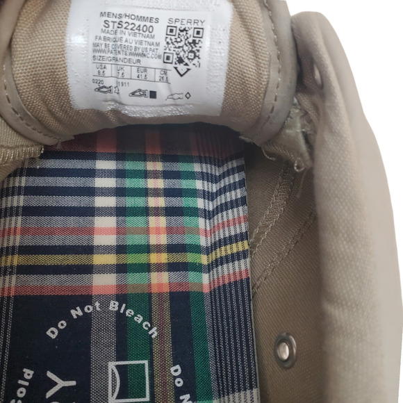 Sperry Men's Casual Shoes Striper II CVO Lace Up Comfort Sneakers 8.5M Oatmeal - Picture 7 of 7